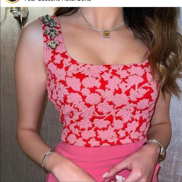 ZARA PEBBLE PINK CROP TOP - Picture 4 of 11